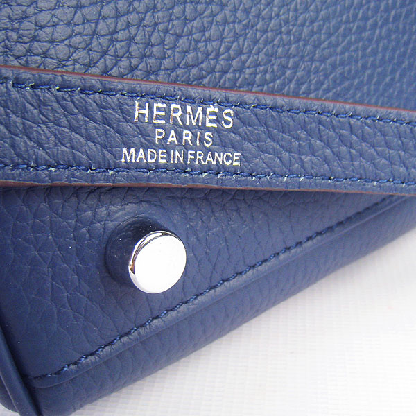 High Quality Hermes Kelly 35cm Togo Leather Bag Dark Blue 6308